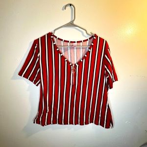 No boundaries striped top